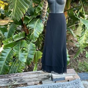 Adriana Papel, sheer chiffon maxi skirt